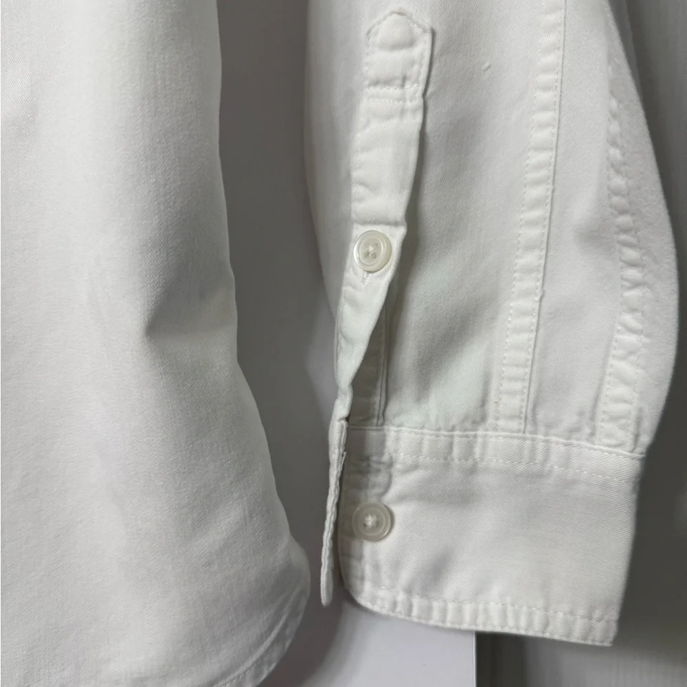 Madewell shirt XXS white button front collar pocket each breast long sleeve NWOT - Picture 7 of 13